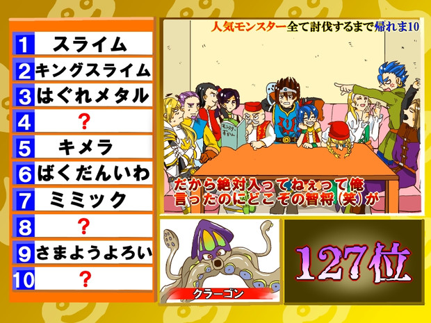 ドラクエ11の皆さんが帰れま10にチャレンジ ニコニコ静画 イラスト