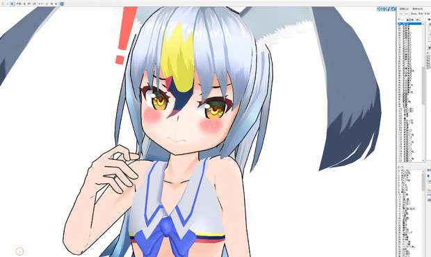 Mmdモデル配布 ウミネコ水着ver Mmdけもフレ Simskyline さんのイラスト ニコニコ静画 イラスト