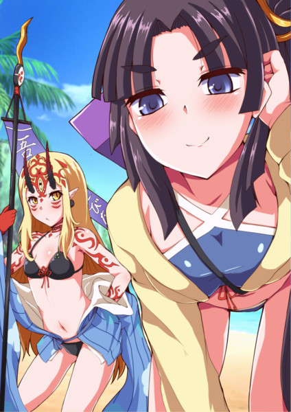 茨木童子牛若丸水着記念 幾枝 風児 さんのイラスト ニコニコ静画 イラスト