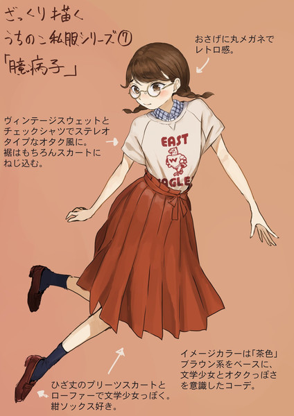 うちのこ私服落書きシリーズ カレーそば さんのイラスト ニコニコ静画 イラスト