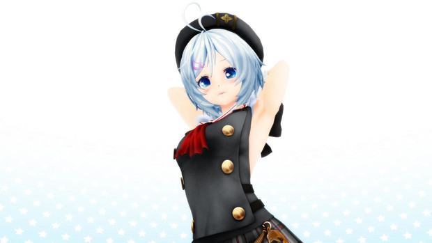シロちゃんで脇見せポーズ あまなつ さんのイラスト ニコニコ静画 イラスト