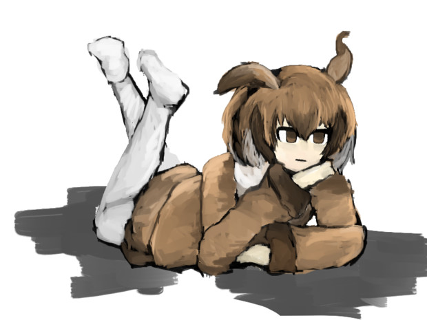 寝転ぶ助手 ニコニコ静画 イラスト