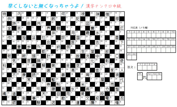 懲りずに漢字ナンクロ 載せ直し 栃木那須 初代 さんのイラスト ニコニコ静画 イラスト