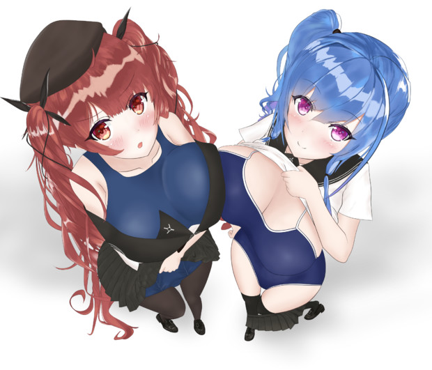 ホノルルとセントルイスク水 なまこ32 さんのイラスト ニコニコ静画 イラスト
