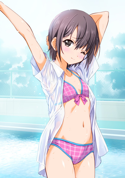 デレマス・乙倉ちゃん水着プール際