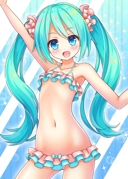 水着あぴミク 初音ミク生誕祭18 ぶるば 新刊委託販売中 さんのイラスト ニコニコ静画 イラスト