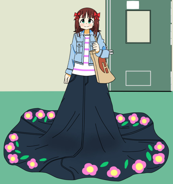 スカートの裾がやたらと長すぎる春香さん 天紅弐式 さんのイラスト ニコニコ静画 イラスト