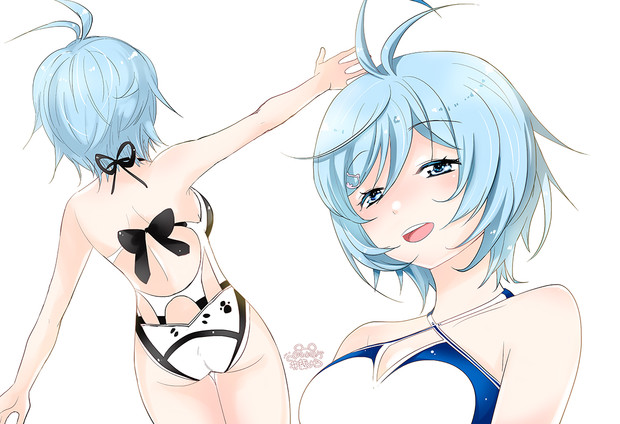 シロちゃん水着可愛い くま さんのイラスト ニコニコ静画 イラスト
