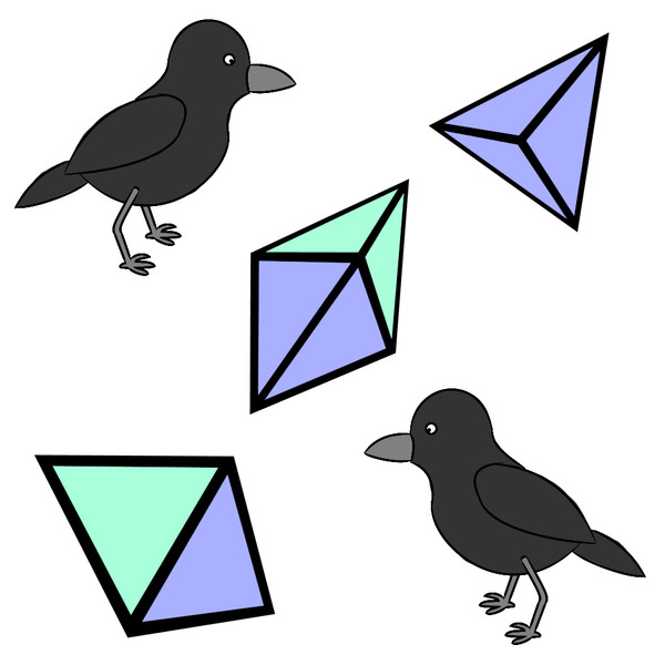 双三角錐とカラス A Artbab00 さんのイラスト ニコニコ静画 イラスト