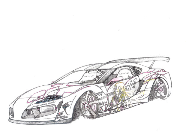 次期トヨタ スープラ プロト を痛車化してみた 手書き Kumievo さんのイラスト ニコニコ静画 イラスト