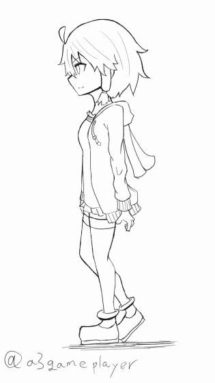 Gif ただ歩く結月ゆかり 色なし A3 あさん さんのイラスト ニコニコ静画 イラスト
