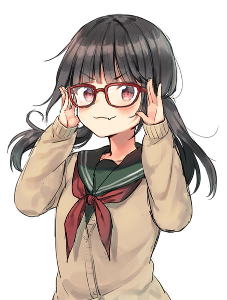 ドヤ顔おさげセーラーwithメガネ 緑川 葉 さんのイラスト ニコニコ静画 イラスト
