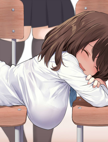 椅子を使って横になるjk 開栓 さんのイラスト ニコニコ静画 イラスト