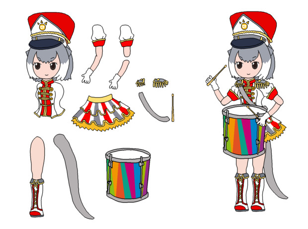 マーチング 千賀風コツメカワウソ 竜胆 さんのイラスト ニコニコ静画 イラスト
