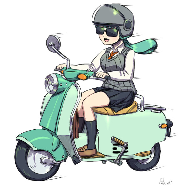 スクーターを運転するすずさん ララバイ さんのイラスト ニコニコ静画 イラスト