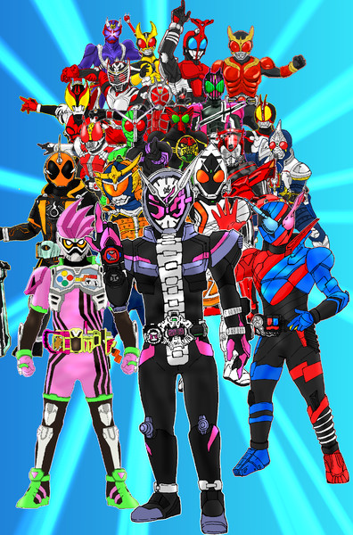 平成ライダー大集合だジオ 真鍋棒 さんのイラスト ニコニコ静画 イラスト