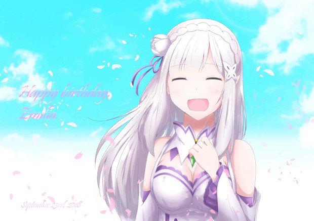 Happy Birthday Emilia あやのん さんのイラスト ニコニコ静画 イラスト