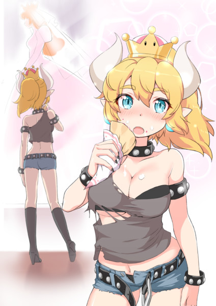 がさつで乱暴なクッパ姫がピーチ姫と仲良くなりたいのは ピーチの様なお姫様への憧れ的なイラスト Rin さんのイラスト ニコニコ静画 イラスト