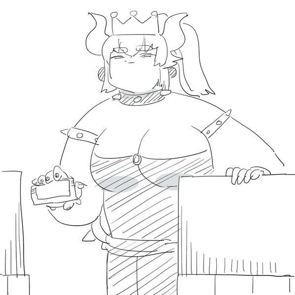 一緒にマリオカートしに遊びに来るクッパ姫 ケム さんのイラスト ニコニコ静画 イラスト