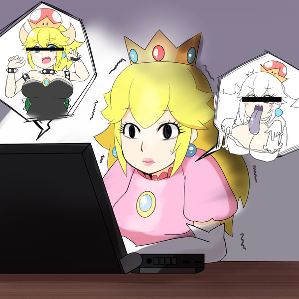 実質自分のエロ絵が増えてることに震えるピーチ姫 赤鬼 さんのイラスト ニコニコ静画 イラスト