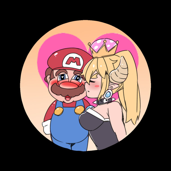 マリオとクッパ姫は幸せなキスをしてマリオｒｐｇは終了 いぐあな編集長 さんのイラスト ニコニコ静画 イラスト