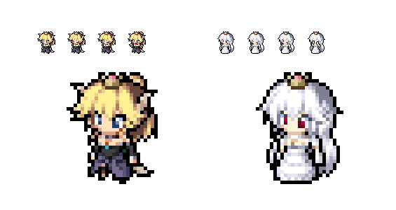 マウスカーソル クッパ姫 キングテレサ姫 夜夢 さんのイラスト ニコニコ静画 イラスト