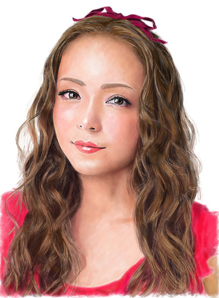 デジタル似顔絵 安室奈美恵 Aki 0n0 さんのイラスト ニコニコ静画 イラスト