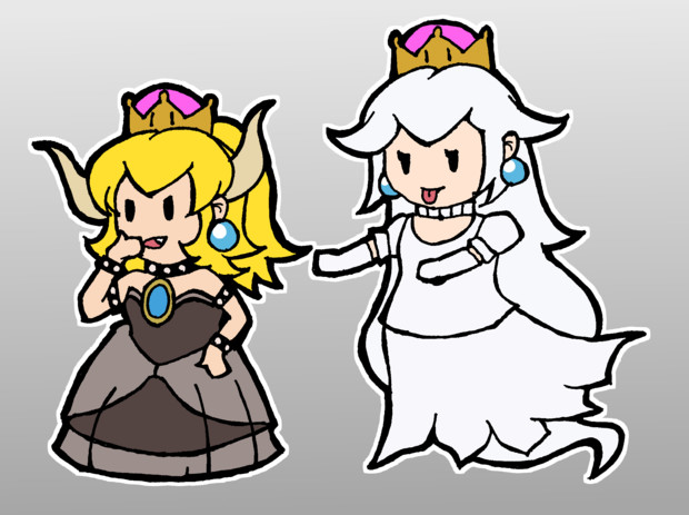 紙ピーチ姫化モノ絵 ほしあき さんのイラスト ニコニコ静画 イラスト