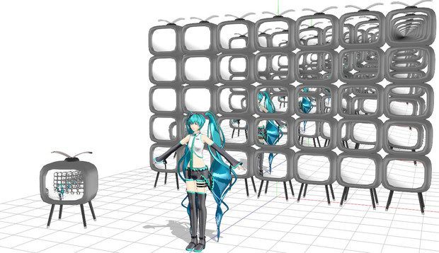 Mmdアクセサリ配布あり 山田式レトロテレビ 山田淀子 さんのイラスト ニコニコ静画 イラスト