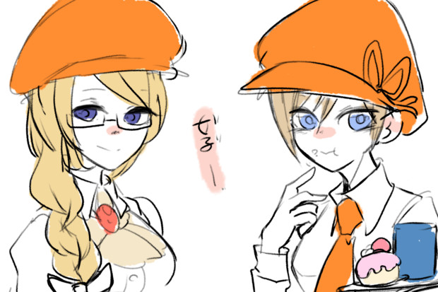 女子会ーーーーーｯｯﾂﾞカフェ衣装ありがとうございますｯ やむちゃ さんのイラスト ニコニコ静画 イラスト