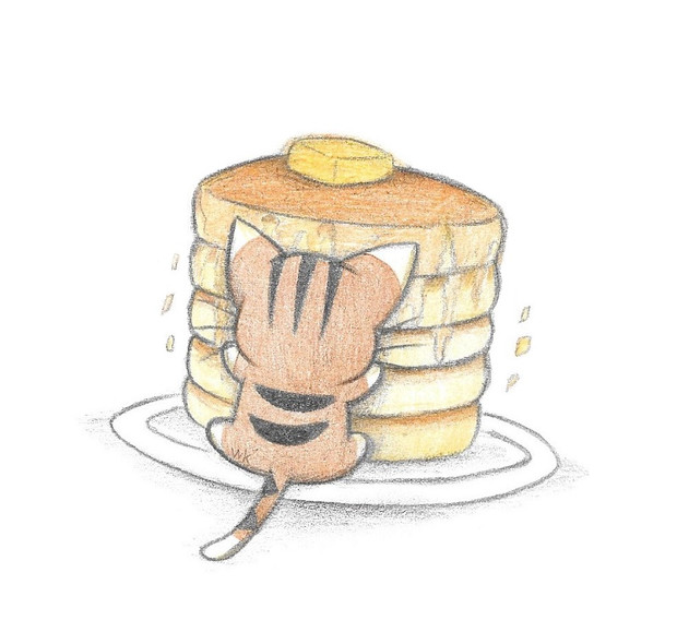 ホットケーキにひっつくひっつき虫にゃんこ わにねこwithくまこ さんのイラスト ニコニコ静画 イラスト