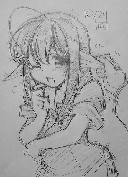 今日の時雨さん エルフ耳 にれ ななき さんのイラスト ニコニコ静画 イラスト