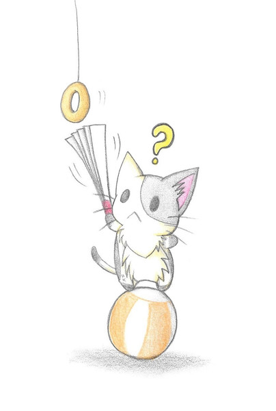 ハリセンでドーナツを取るにゃんこ わにねこwithくまこ さんのイラスト ニコニコ静画 イラスト