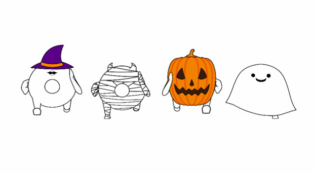 ハロウィンなので仮装してお菓子を貰おうと放浪する浮輪さん イノンネ さんのイラスト ニコニコ静画 イラスト