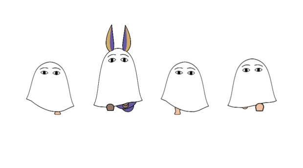 走るニトちゃんとメジェド様 イノンネ さんのイラスト ニコニコ静画 イラスト