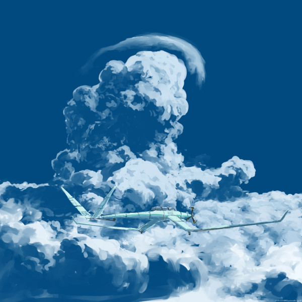 積乱雲と飛行機 みかぶる さんのイラスト ニコニコ静画 イラスト