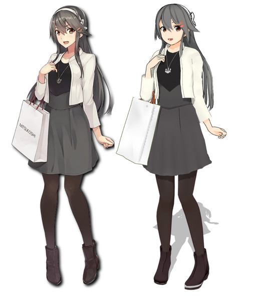 三越榛名 Mmd艦これ改造モデル 比較 つみ式複合 改変 木村天祐 さんのイラスト ニコニコ静画 イラスト