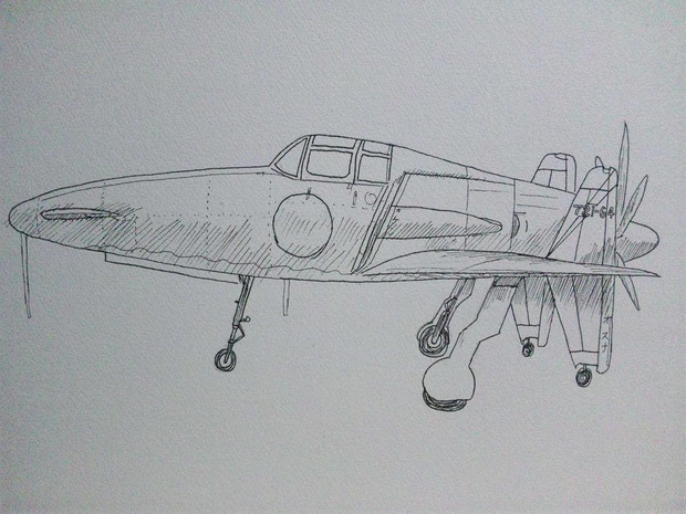 十八試局地戦闘機 震電 青色一號 陸軍憲兵隊 さんのイラスト ニコニコ静画 イラスト