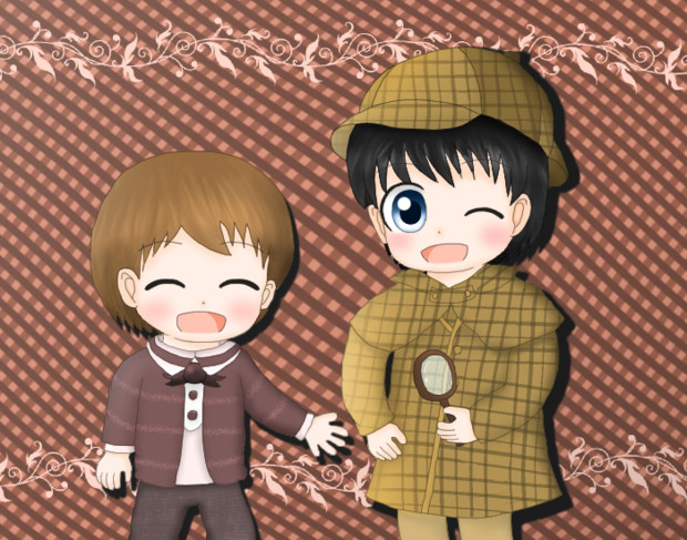 名探偵しゅう 助手まめすけ ニコニコ静画 イラスト