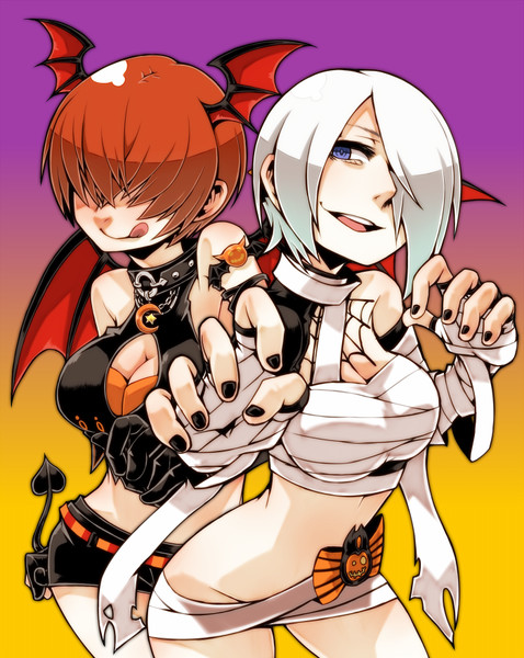 Kof Allstarのハロウィンアンヘルとハロウィンシェルミー あやめ さんのイラスト ニコニコ静画 イラスト