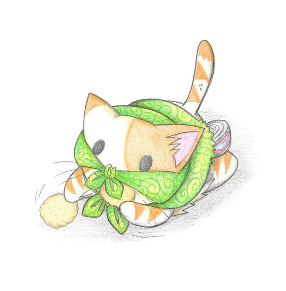 おやつを食べるにゃんこ わにねこwithくまこ さんのイラスト ニコニコ静画 イラスト