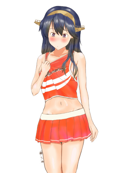 自分の胸を見る榛名 一昨日恋 さんのイラスト ニコニコ静画 イラスト