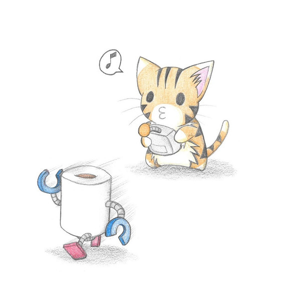 ペーパーロボとにゃんこ わにねこwithくまこ さんのイラスト ニコニコ静画 イラスト
