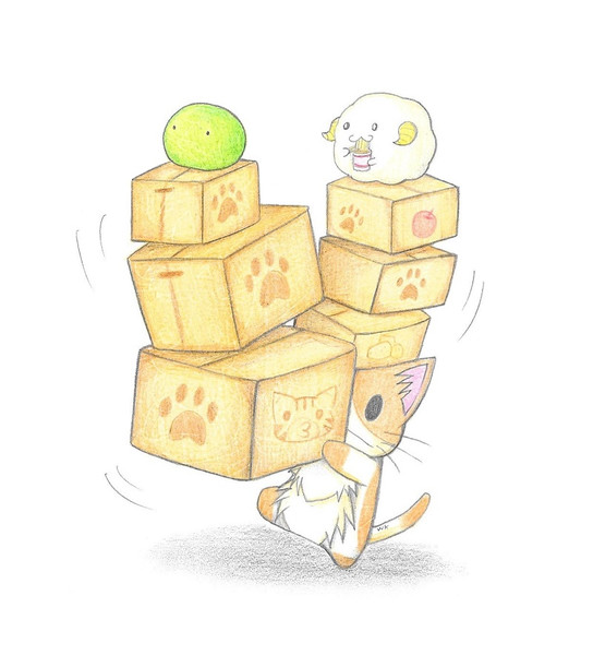 荷物を多く運ぶにゃんこ わにねこwithくまこ さんのイラスト ニコニコ静画 イラスト