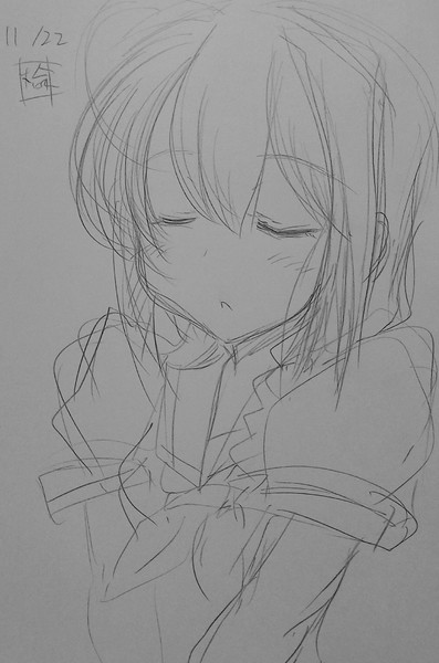 今日の時雨さん 寝顔 にれ ななき さんのイラスト ニコニコ静画 イラスト