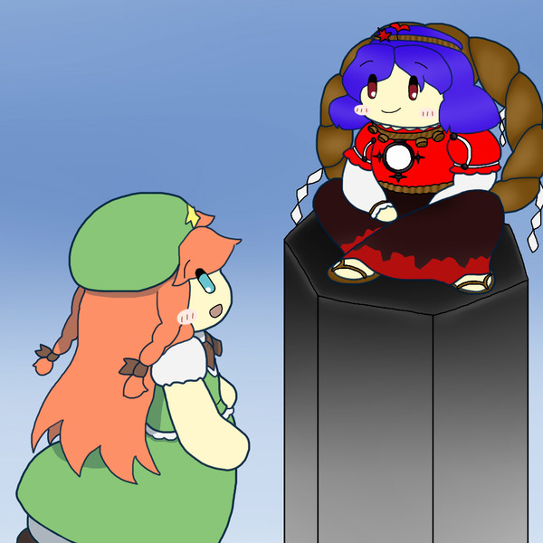 神奈子様に会う美鈴 Chai さんのイラスト ニコニコ静画 イラスト