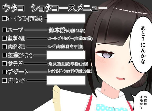 詩ココのフルコース フクツ さんのイラスト ニコニコ静画 イラスト