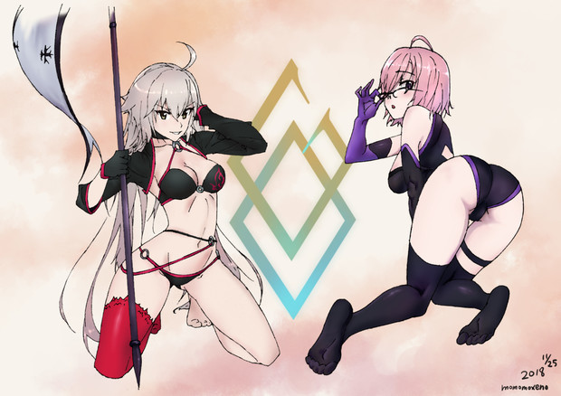 Fgo ジャンヌ オルタ マシュ Momomoxeno さんのイラスト ニコニコ静画 イラスト