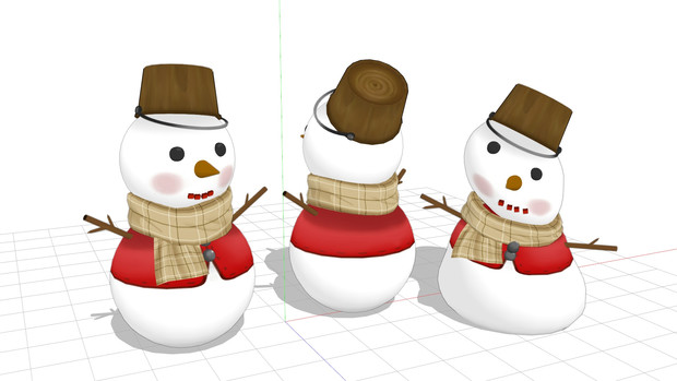 雪だるま【MMDモデル配布】 / むよむよ さんのイラスト 雪だるま【MMDモデル配布】 / むよむよ さんのイラスト