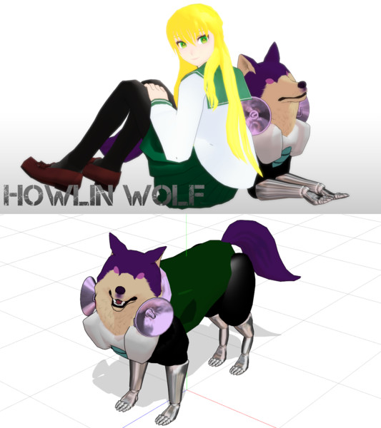 Mmd7thjojo ハウリン ウルフ モデル配布 Rumea さんのイラスト ニコニコ静画 イラスト